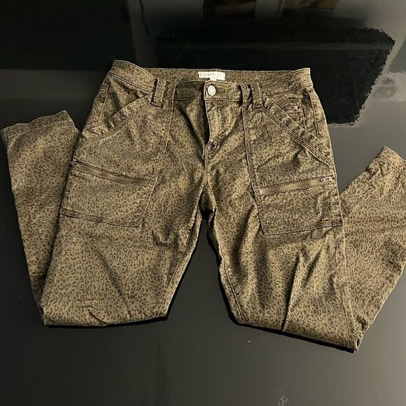 Joie Park French Army Green  Animal Print Skinny Jeans 29 - Picture 6 of 14
